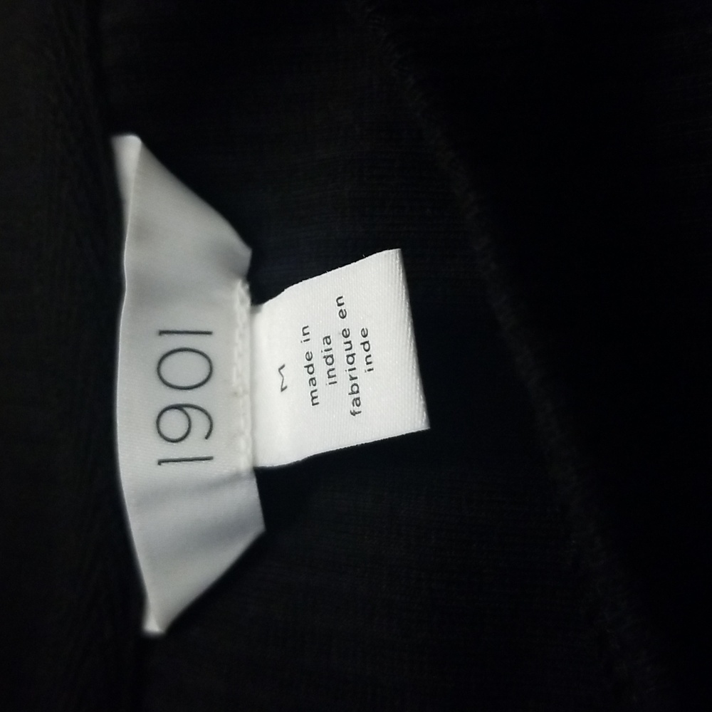 1901 Solid Black Ribbed Pullover - image 4